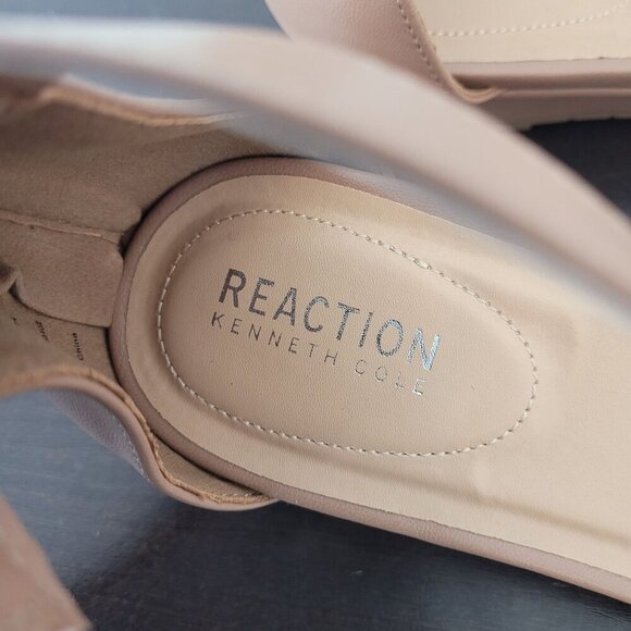 NEW Kenneth Cole Reaction Womens 9.5 Great Scrunch Tan Ankle Strap Sandals - Picture 5 of 7